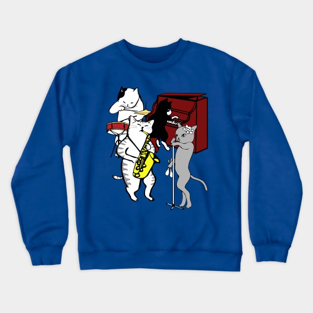 Cat Band Crewneck Sweatshirt by DonnaPeaches